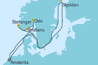 Visitando Ámsterdam (Holanda), Oslo (Noruega), Kristiansand (Noruega), Stavanger (Noruega), Skjolden (Noruega), Ámsterdam (Holanda)