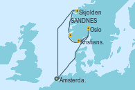 Visitando Ámsterdam (Holanda), Oslo (Noruega), Kristiansand (Noruega), SANDNES (STAVANGER), Skjolden (Noruega), Ámsterdam (Holanda)