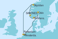 Visitando Ámsterdam (Holanda), Oslo (Noruega), Kristiansand (Noruega), SANDNES (STAVANGER), Skjolden (Noruega), Rotterdam (Holanda)