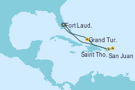 Visitando Fort Lauderdale (Florida/EEUU), Grand Turks(Turks & Caicos), San Juan (Puerto Rico), Saint Thomas (Islas Vírgenes), Fort Lauderdale (Florida/EEUU)