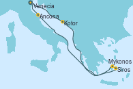 Visitando Venecia (Italia), Kotor (Montenegro), Mykonos (Grecia), Mykonos (Grecia), Siros (Grecia), Ancona (Italia), Venecia (Italia)