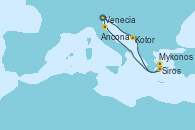 Visitando Venecia (Italia), Kotor (Montenegro), Mykonos (Grecia), Mykonos (Grecia), Siros (Grecia), Ancona (Italia), Venecia (Italia)