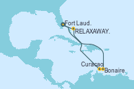 Visitando Fort Lauderdale (Florida/EEUU), Bonaire (Países Bajos), Curacao (Antillas), Curacao (Antillas), RELAXAWAY HALF MOON CAY, Fort Lauderdale (Florida/EEUU)