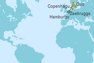 Visitando Zeebrugge (Bruselas), Copenhague (Dinamarca), Oslo (Noruega), Hamburgo (Alemania)