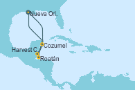 Visitando Nueva Orleans (Luisiana), Cozumel (México), Roatán (Honduras), Harvest Caye (Belize), Nueva Orleans (Luisiana)