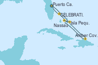 Visitando Puerto Cañaveral (Florida), Amber Cove (República Dominicana), Nassau (Bahamas), Isla Pequeña (San Salvador/Bahamas), Celebration Key, The Bahamas, Puerto Cañaveral (Florida)