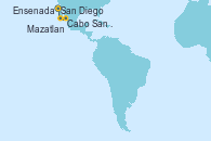 Visitando San Diego (California/EEUU), Ensenada (México), Cabo San Lucas (México), Mazatlan (México), San Diego (California/EEUU)