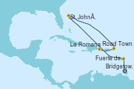 Visitando Bridgetown (Barbados), Fuerte de France (Martinica), St. John´s (Antigua y Barbuda), Road Town (Isla Tórtola/Islas Vírgenes), La Romana (República Dominicana)