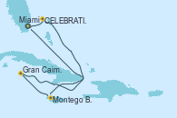 Visitando Miami (Florida/EEUU), Celebration Key, The Bahamas, Montego Bay (Jamaica), Gran Caimán (Islas Caimán), Miami (Florida/EEUU)