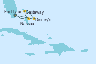 Visitando Fort Lauderdale (Florida/EEUU), Nassau (Bahamas), Castaway (Bahamas), Disney's Lookout Cay (Bahamas), Fort Lauderdale (Florida/EEUU)