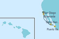 Visitando San Diego (California/EEUU), Puerto Vallarta (México), Cabo San Lucas (México), Ensenada (México), San Diego (California/EEUU)