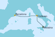 Visitando Messina (Sicilia), Civitavecchia (Roma), Barcelona