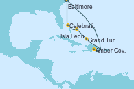 Visitando Baltimore (Maryland), Amber Cove (República Dominicana), Grand Turks(Turks & Caicos), Isla Pequeña (San Salvador/Bahamas), Celebration Key, The Bahamas, Baltimore (Maryland)