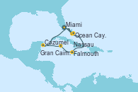 Visitando Miami (Florida/EEUU), Ocean Cay MSC Marine Reserve (Bahamas), Falmouth (Jamaica), Gran Caimán (Islas Caimán), Cozumel (México), Miami (Florida/EEUU), Nassau (Bahamas), Ocean Cay MSC Marine Reserve (Bahamas), Ocean Cay MSC Marine Reserve (Bahamas), Miami (Florida/EEUU)