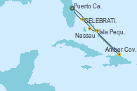 Visitando Puerto Cañaveral (Florida), Amber Cove (República Dominicana), Isla Pequeña (San Salvador/Bahamas), Nassau (Bahamas), Celebration Key, The Bahamas, Puerto Cañaveral (Florida)