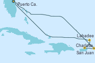 Visitando Puerto Cañaveral (Florida), Charlotte Amalie (St. Thomas), San Juan (Puerto Rico), Labadee (Haiti), Puerto Cañaveral (Florida) Visitando Puerto Cañaveral (Florida), Charlotte Amalie (St. Thomas), San Juan (Puerto Rico), Labadee (Haiti), Puerto Cañaveral (Florida)