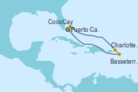 Visitando Puerto Cañaveral (Florida), CocoCay (Bahamas), Charlotte Amalie (St. Thomas), Basseterre (Antillas), Puerto Cañaveral (Florida) Visitando Puerto Cañaveral (Florida), CocoCay (Bahamas), Charlotte Amalie (St. Thomas), Basseterre (Antillas), Puerto Cañaveral (Florida)