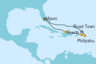 Visitando Miami (Florida/EEUU), Philipsburg (St. Maarten), Road Town (Isla Tórtola/Islas Vírgenes), Puerto Plata, Republica Dominicana, Miami (Florida/EEUU) Visitando Miami (Florida/EEUU), Philipsburg (St. Maarten), Road Town (Isla Tórtola/Islas Vírgenes), Puerto Plata, Republica Dominicana, Miami (Florida/EEUU)