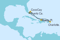 Visitando Puerto Cañaveral (Florida), Charlotte Amalie (St. Thomas), Puerto Plata, Republica Dominicana, CocoCay (Bahamas), Puerto Cañaveral (Florida)