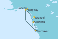 Visitando Vancouver (Canadá), Juneau (Alaska), Skagway (Alaska), Wrangell (Alaska), Ketchikan (Alaska), Vancouver (Canadá)