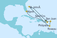 Visitando San Juan (Puerto Rico), Philipsburg (St. Maarten), Roseau (Dominica), St. John´s (Antigua y Barbuda), Saint Croix (Islas Vírgenes), Miami (Florida/EEUU)