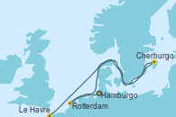 Visitando Hamburgo (Alemania), Rotterdam (Holanda), Cherburgo (Francia), Le Havre (Francia)