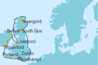 Visitando Southampton (Inglaterra), South Queensferry (Escocia), Invergordon (Escocia), Liverpool (Reino Unido), Belfast (Irlanda), Dublin (Irlanda), Waterford (Irlanda), Portland, Dorset (Reino Unido), Southampton (Inglaterra)