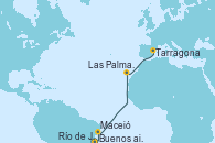 Visitando Buenos aires, Río de Janeiro (Brasil), Maceió (Brasil), Las Palmas de Gran Canaria (España), Tarragona (España)