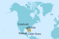 Visitando Mobile (Alabama), Cayo Hueso (Key West/Florida), Celebration Key, The Bahamas, Nassau (Bahamas), Mobile (Alabama)