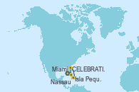 Visitando Miami (Florida/EEUU), Celebration Key, The Bahamas, Isla Pequeña (San Salvador/Bahamas), Nassau (Bahamas), Miami (Florida/EEUU)