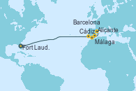 Visitando Fort Lauderdale (Florida/EEUU), Cádiz (España), Málaga, Alicante (España), Barcelona, Barcelona