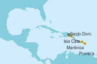 Visitando Santo Domingo (República Dominicana), Isla Catalina (República Dominicana), Martinica (Antillas), Pointe a Pitre (Guadalupe)