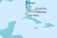 Visitando Tampa (Florida), Nassau (Bahamas), CocoCay (Bahamas), Cayo Hueso (Key West/Florida), Tampa (Florida) Visitando Tampa (Florida), Nassau (Bahamas), CocoCay (Bahamas), Cayo Hueso (Key West/Florida), Tampa (Florida)