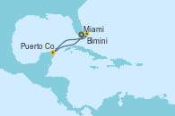 Visitando Miami (Florida/EEUU), Bimini (Bahamas), Puerto Costa Maya (México), Miami (Florida/EEUU)