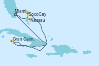 Visitando Miami (Florida/EEUU), Nassau (Bahamas), CocoCay (Bahamas), Gran Caimán (Islas Caimán), Miami (Florida/EEUU) Visitando Miami (Florida/EEUU), Nassau (Bahamas), CocoCay (Bahamas), Gran Caimán (Islas Caimán), Miami (Florida/EEUU)