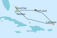 Visitando Fort Lauderdale (Florida/EEUU), Labadee (Haiti), CocoCay (Bahamas), Nassau (Bahamas), Fort Lauderdale (Florida/EEUU)