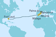 Visitando Barcelona, Palma de Mallorca (España), Alicante (España), Málaga, Fort Lauderdale (Florida/EEUU) Visitando Barcelona, Palma de Mallorca (España), Alicante (España), Málaga, Fort Lauderdale (Florida/EEUU)