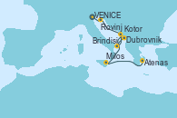 Visitando VENICE (FUSINA) -  ITALY, Rovinj (Croacia), Dubrovnik (Croacia), Brindisi (Italia), Kotor (Montenegro), Milos (Grecia), Atenas (Grecia)