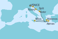 Visitando VENICE (FUSINA) -  ITALY, Rovinj (Croacia), Split (Croacia), Kotor (Montenegro), Mykonos (Grecia), Milos (Grecia), Atenas (Grecia)
