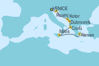 Visitando VENICE (FUSINA) -  ITALY, Rovinj (Croacia), Dubrovnik (Croacia), Kotor (Montenegro), Corfú (Grecia), Milos (Grecia), Atenas (Grecia)