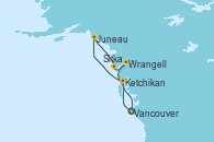 Visitando Vancouver (Canadá), Ketchikan (Alaska), Juneau (Alaska), Sitka (Alaska), Wrangell (Alaska), Vancouver (Canadá)