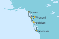 Visitando Vancouver (Canadá), Ketchikan (Alaska), Sitka (Alaska), Haines (Alaska), Wrangell (Alaska), Vancouver (Canadá)