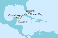 Visitando Miami (Florida/EEUU), Ocean Cay MSC Marine Reserve (Bahamas), Costa Maya (México), Cozumel (México), Miami (Florida/EEUU)