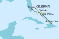 Visitando Miami (Florida/EEUU), Amber Cove (República Dominicana), Nassau (Bahamas), Isla Pequeña (San Salvador/Bahamas), CELEBRATION KEY, THE BAHAMAS, Miami (Florida/EEUU)