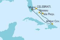 Visitando Miami (Florida/EEUU), CELEBRATION KEY, THE BAHAMAS, Isla Pequeña (San Salvador/Bahamas), Nassau (Bahamas), Amber Cove (República Dominicana), Miami (Florida/EEUU)
