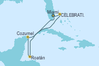 Visitando Miami (Florida/EEUU), CELEBRATION KEY, THE BAHAMAS, Roatán (Honduras), Cozumel (México), Miami (Florida/EEUU)