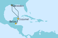 Visitando Galveston (Texas), Cozumel (México), Belize (Caribe), Galveston (Texas)