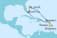 Visitando Puerto Cañaveral (Florida), St. John´s (Antigua y Barbuda), Bridgetown (Barbados), Roseau (Dominica), Basseterre (Antillas), Puerto Cañaveral (Florida)