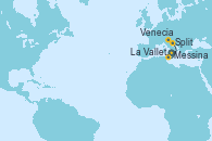 Visitando Messina (Sicilia), La Valletta (Malta), Split (Croacia), Venecia (Italia)