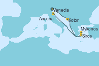 Visitando Venecia (Italia), Kotor (Montenegro), Mykonos (Grecia), Mykonos (Grecia), Siros (Grecia), Ancona (Italia)